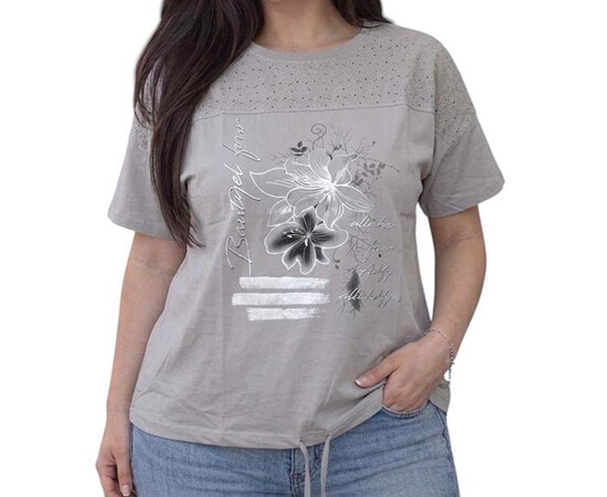 Футболка жіноча 26016 grey (52-56)