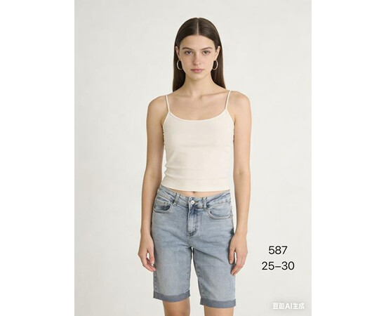 Шорты жіночі 587 l.blue (25-30)