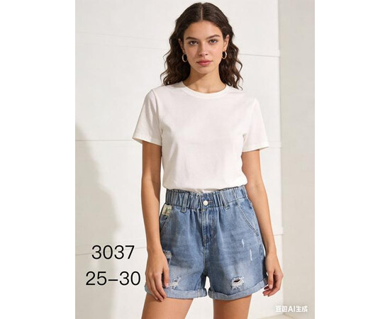 Шорты жіночі 3037 l.blue (25-30)