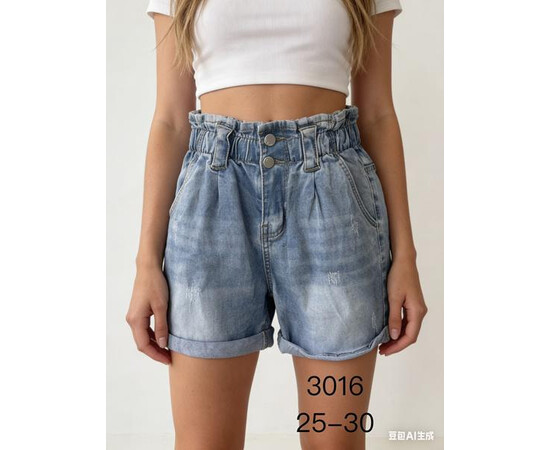 Шорты жіночі 3016 l.blue (25-30)