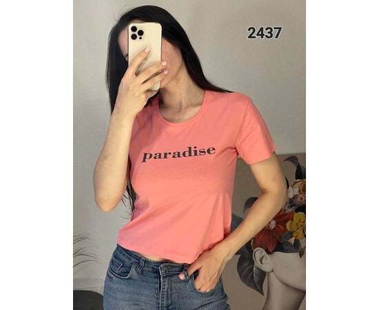 Футболка жіноча 2437 peach (42-48)