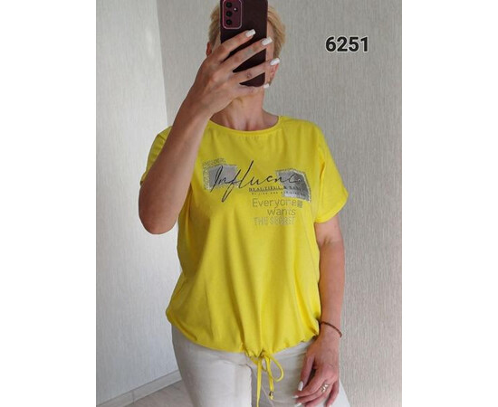 Футболка жіноча 6251 yellow (50-56)