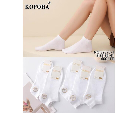 Шкарпетки жіночі B2375-1 white (36-41)