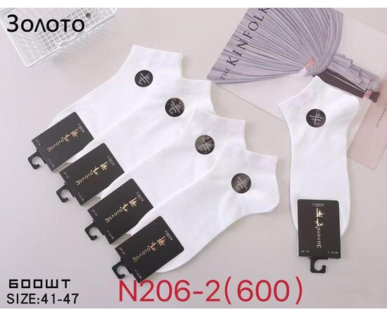Шкарпетки чоловічі N206-2 white (41-47)