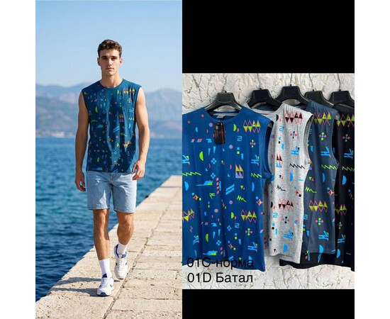 Майка чоловіча 01C mix (XL-3XL)
