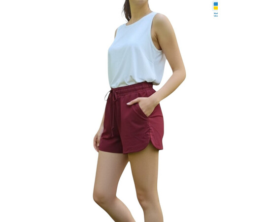 Шорти жіночі 1246 бордо (в пачці 4 шт. р.S-XL)