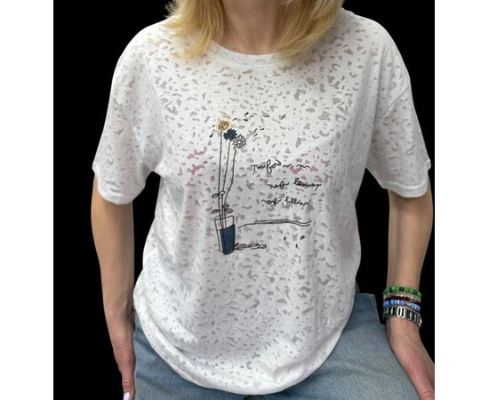 Футболка жіноча 6116 white (S-L)
