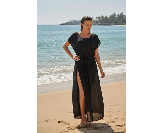 Жіноче парео 1-252 black (one size)