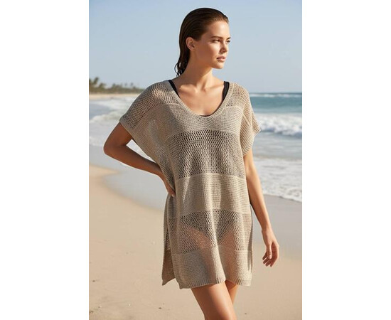 Жіноче парео 1-813 beige (one size)
