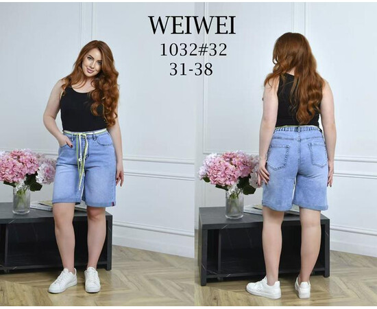 Шорты жіночі 1032 l.blue (31-38)