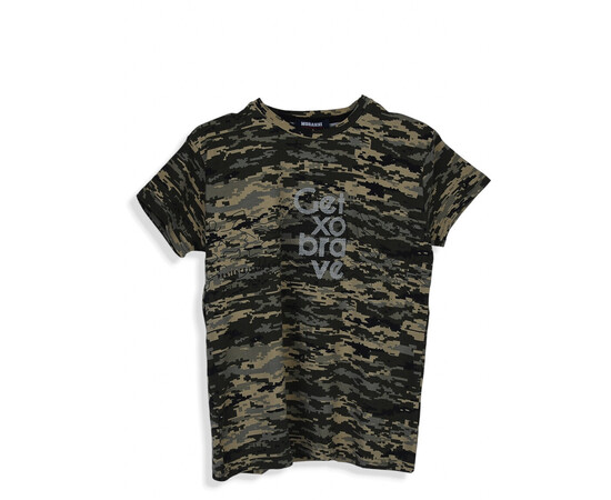 Футболка детская 4404-8 khaki (в пачке 6 шт. р.128-176)