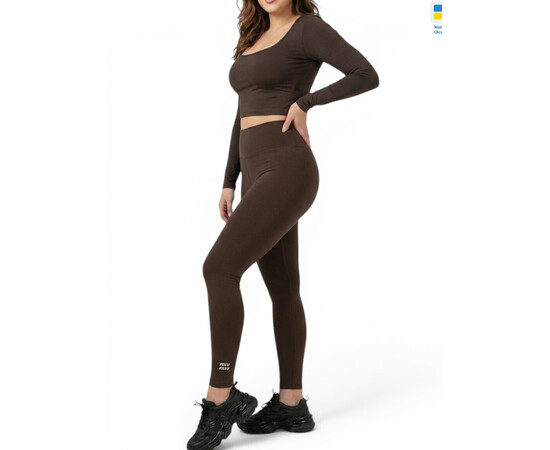 Лосины женские 5000MU батал шоколад (в пачке 4 шт. р.XL-4XL), изображение 2