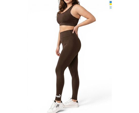 Лосины женские 500PU норма шоколад (в пачке 4 шт. р.S-XL), изображение 2