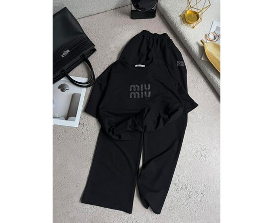 Спортивний костюм жіночий 9076 black (42-52)