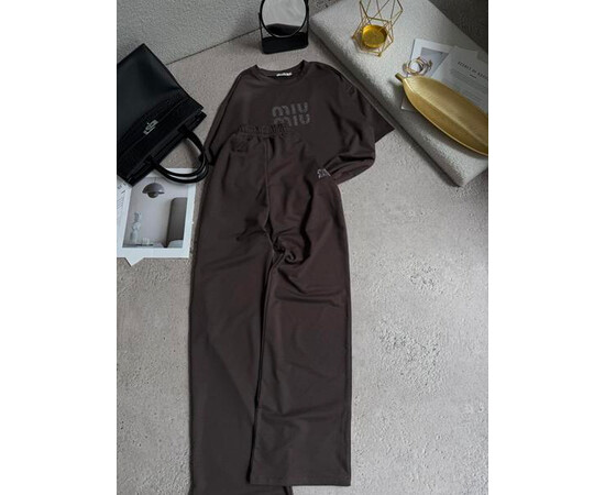 Спортивний костюм жіночий 9076 brown (42-52)