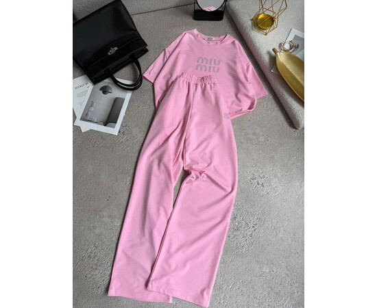 Спортивний костюм жіночий 9076 pink (42-52)