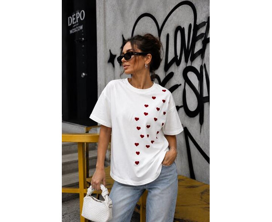 Футболка жіноча F049 white (S-L)