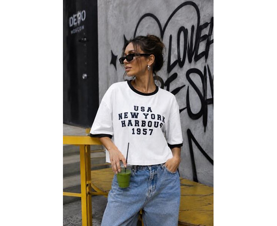 Футболка жіноча F051 white (S-L)
