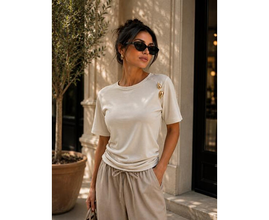 Футболка жіноча F052 l.beige (S-L)