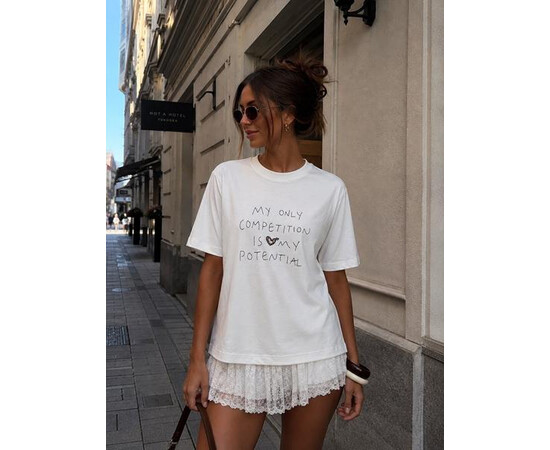 Футболка жіноча F054 white (S-L)