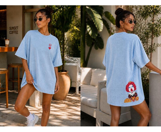 Футболка жіноча FV041 l.blue (one size)
