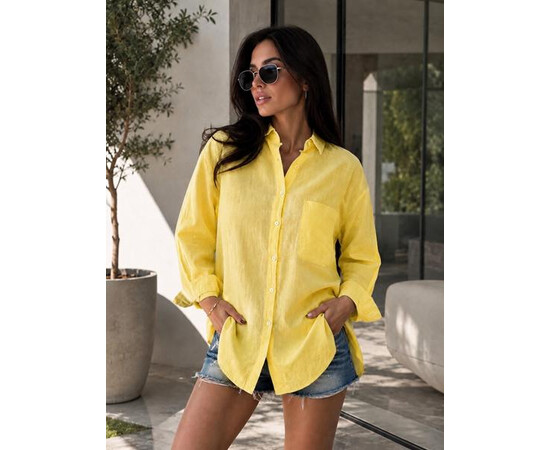 Сорочка жіноча R002 yellow (S-L)