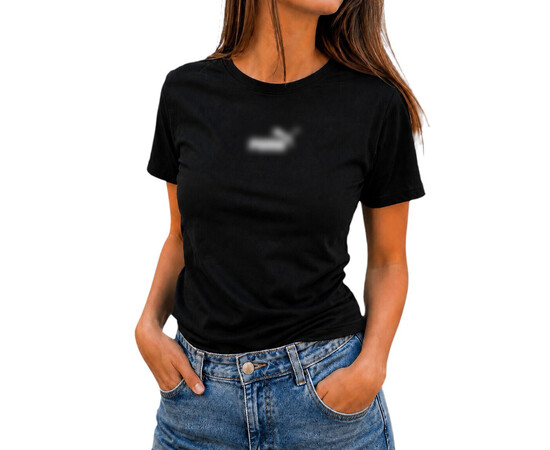 Футболка женская 282 чорний (в пачке 5 шт. р.M-3XL)