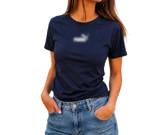 Футболка женская 283 синій (в пачке 5 шт. р.M-3XL)