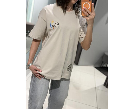 Футболка жіноча 863 beige (one size)