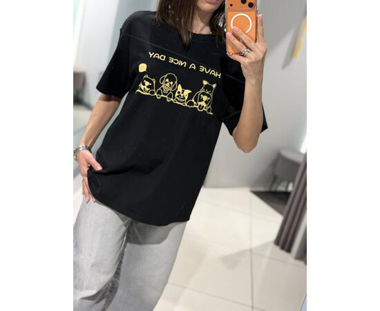 Футболка жіноча 877 black (one size)