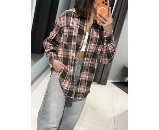 Сорочка жіноча 225 pink-brown (one size)