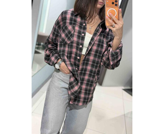 Сорочка жіноча 225-67 pink-black (one size)