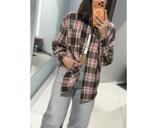 Сорочка жіноча 225 brown-pink (one size)