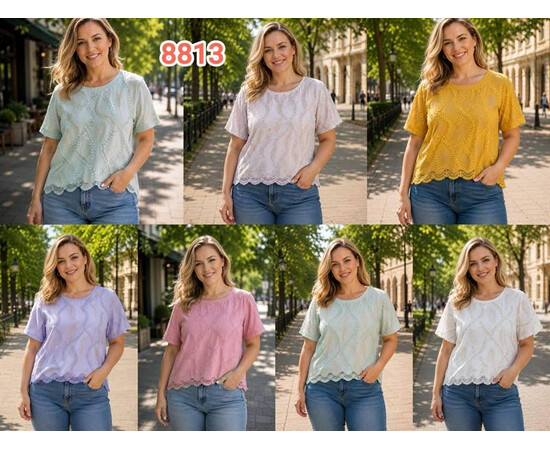 Футболка жіноча 8813 beige (2XL-5XL)