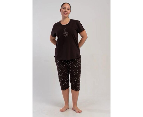 Піжама жіноча TR44 brown (XL-4XL)