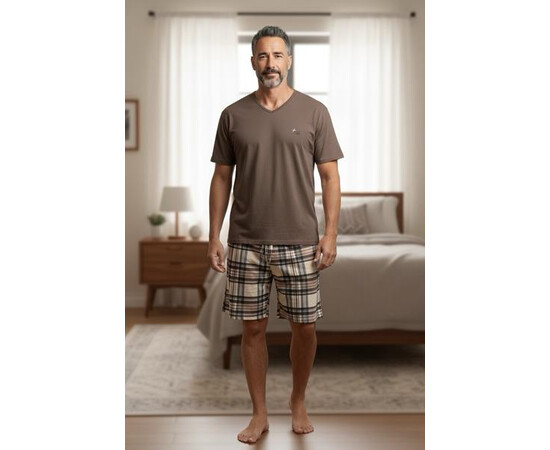 Піжама чоловіча TR24 brown (XL-4XL)