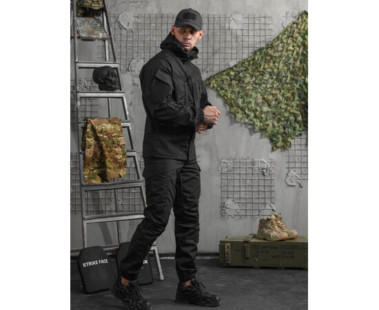 Костюм тактичний ріп-стоп чорний (46-56)