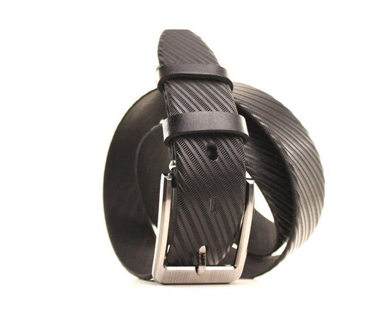 Ремень кожаный черный L35Y1W15 35мм 104-50, изображение 2